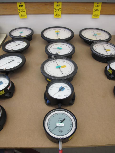 LOT (5) ASST'D ASHCROFT PRESSURE TEST GAUGES (G-44) LOADING & HANDLING FEE $10-3013