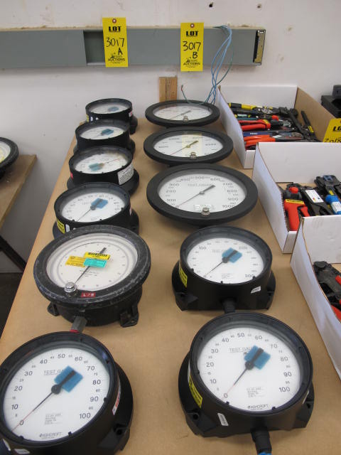 LOT (5) ASST'D ASHCROFT PRESSURE TEST GAUGES (G-44) LOADING & HANDLING FEE $10-3017B