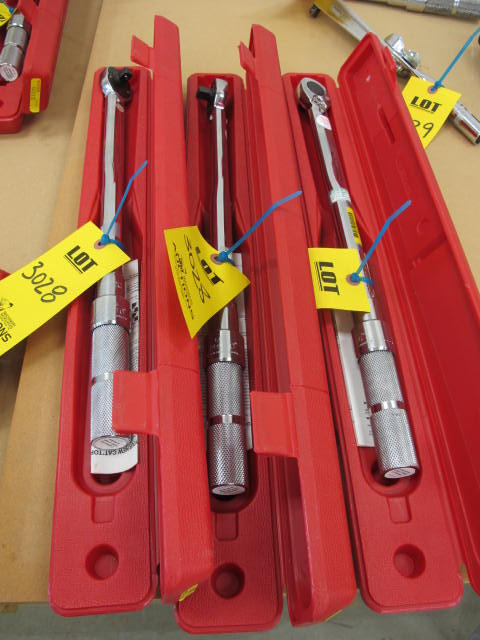 LOT (3) PROTO MODEL 6016 1/2" TORQUE WRENCHES (G-44) LOADING & HANDLING FEE $10-3028