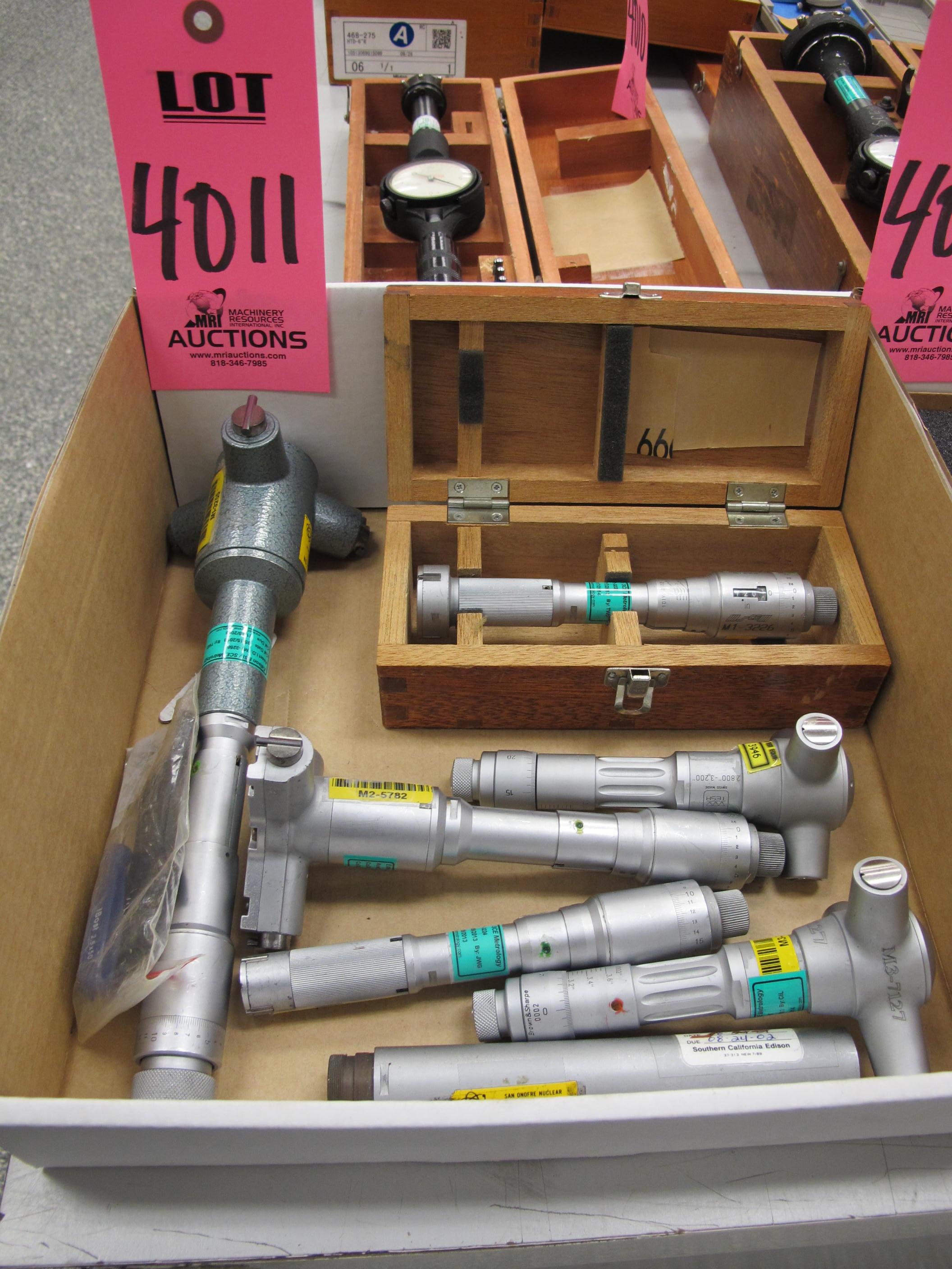 LOT (7) BORE GAUGES 3/4"-5" (G-44) LOADING & HANDLING FEE $10-4011