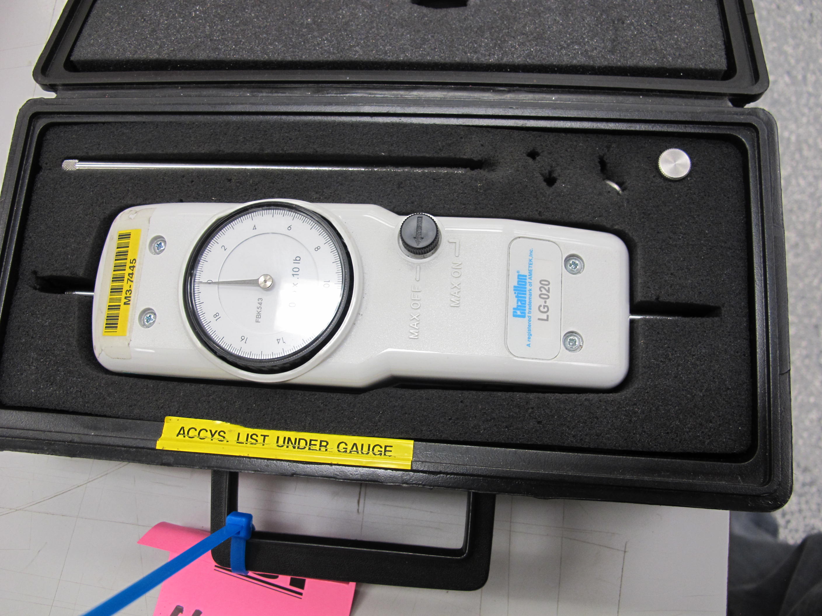 CHATILLON FORCE GAUGE (G-44) LOADING & HANDLING FEE $10-4015