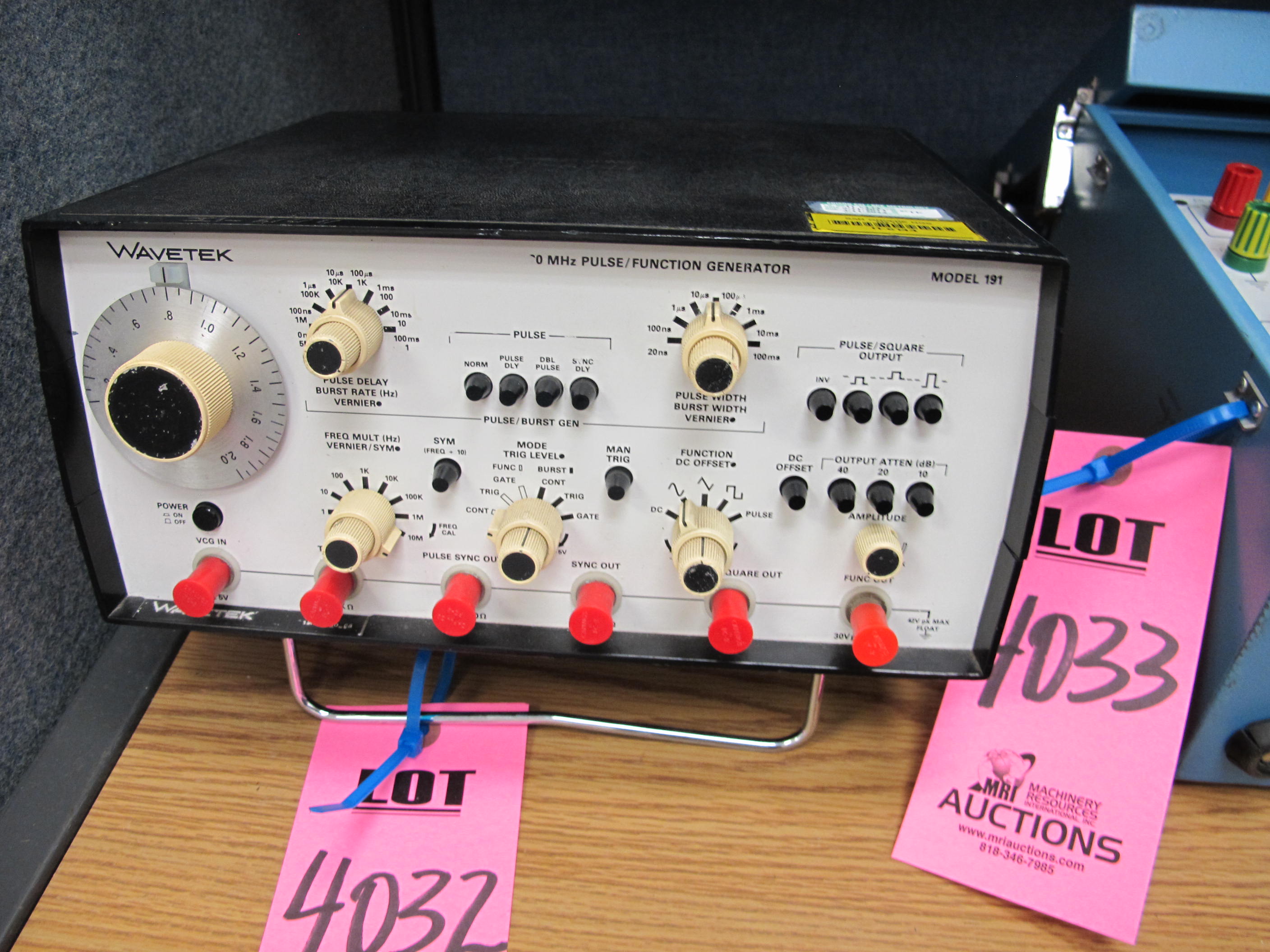 WAVETEK MODEL 191 PULSE/FUNCTION GENERATOR (G-44) LOADING & HANDLING FEE $10-4032