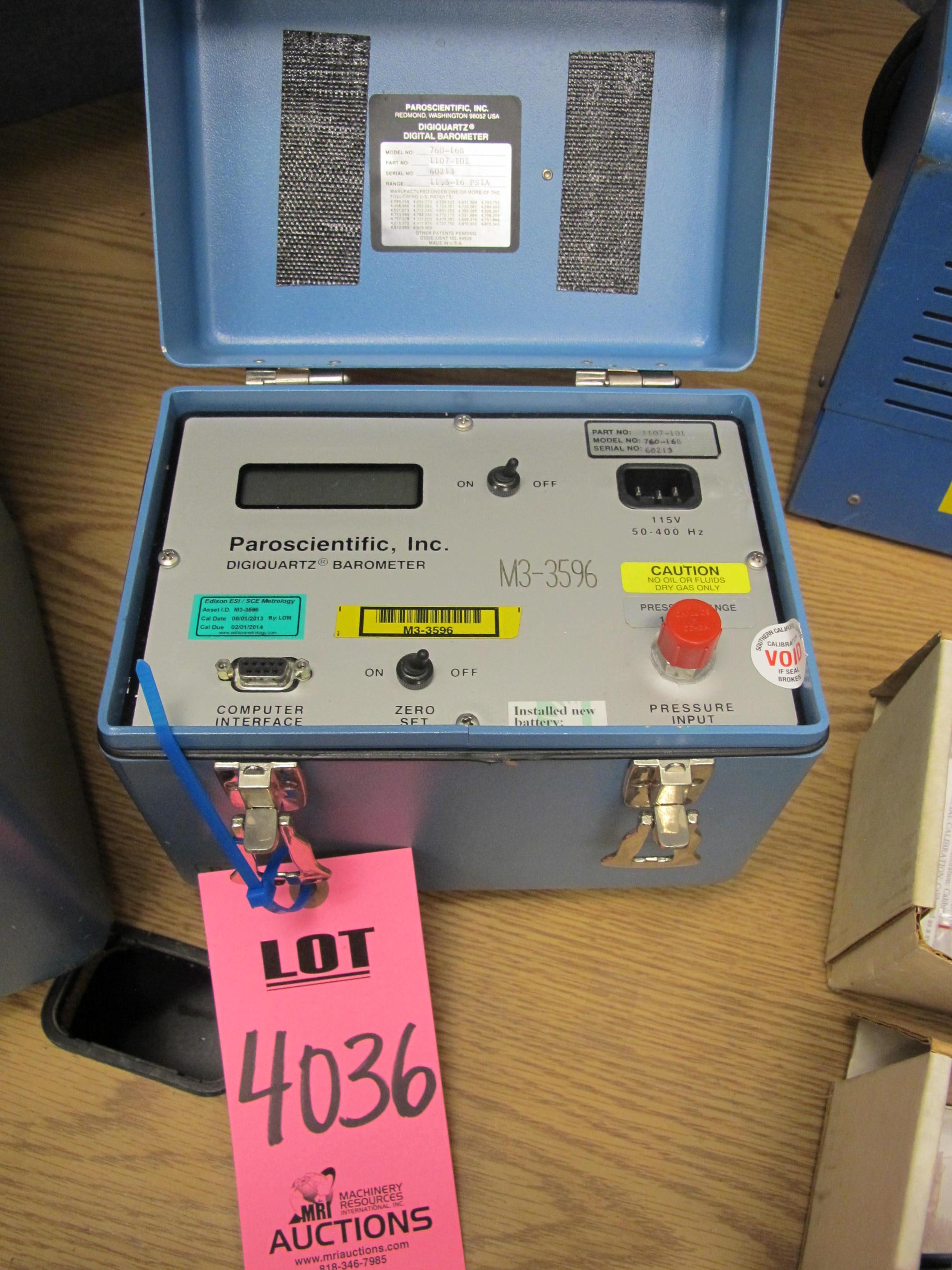 PAROSCIENTIFIC MODEL 760-16B DIGIQUARTZ BAROMETER (G-44) LOADING & HANDLING FEE $10-4036