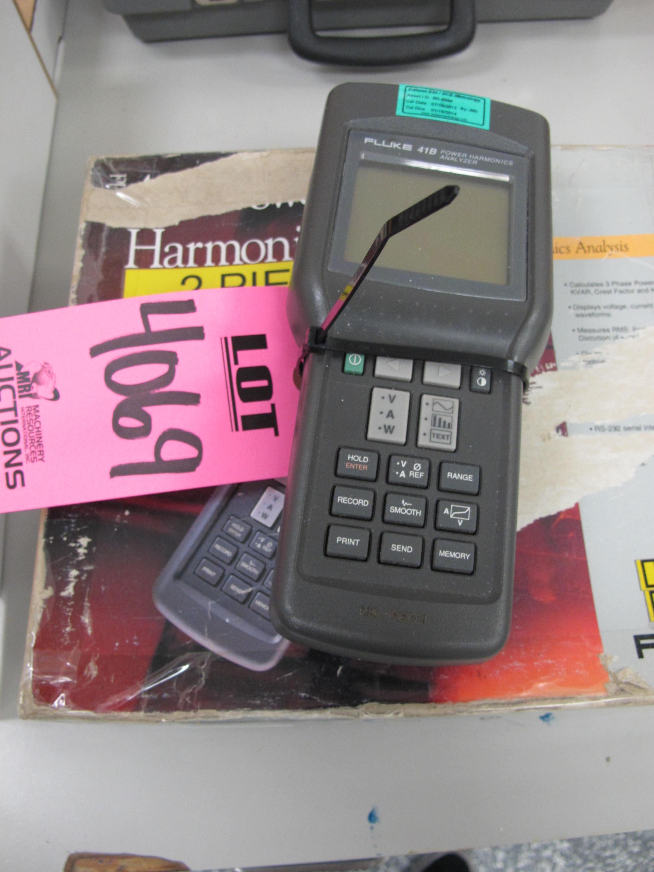 FLUKE MODEL 41B POWER HARMONICS ANALYZER W/ ACCESSORIES (G-44) LOADING & HANDLING FEE $10-4069