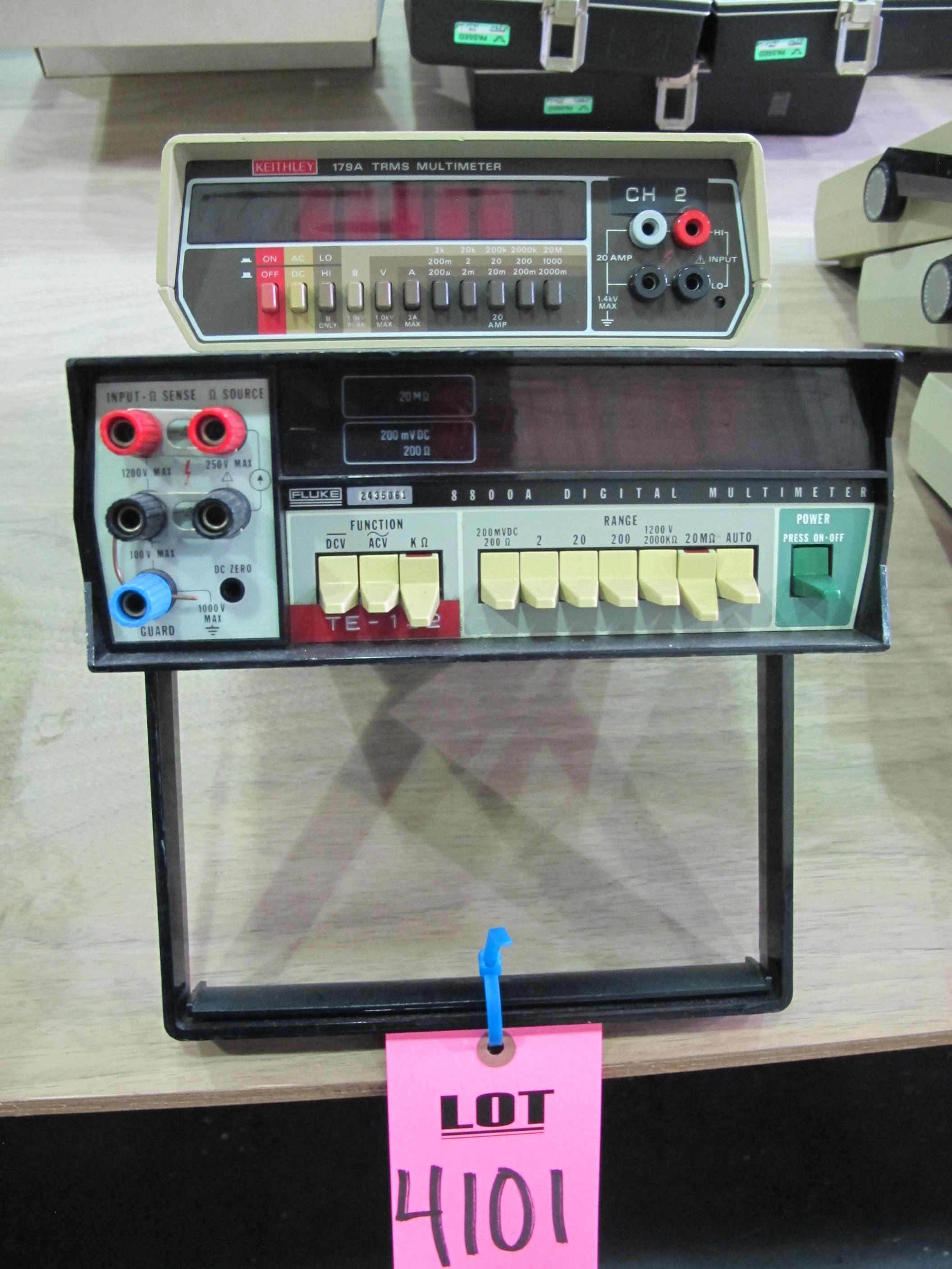 LOT (2) MULTIMETERS (G-44) LOADING & HANDLING FEE $10-4101