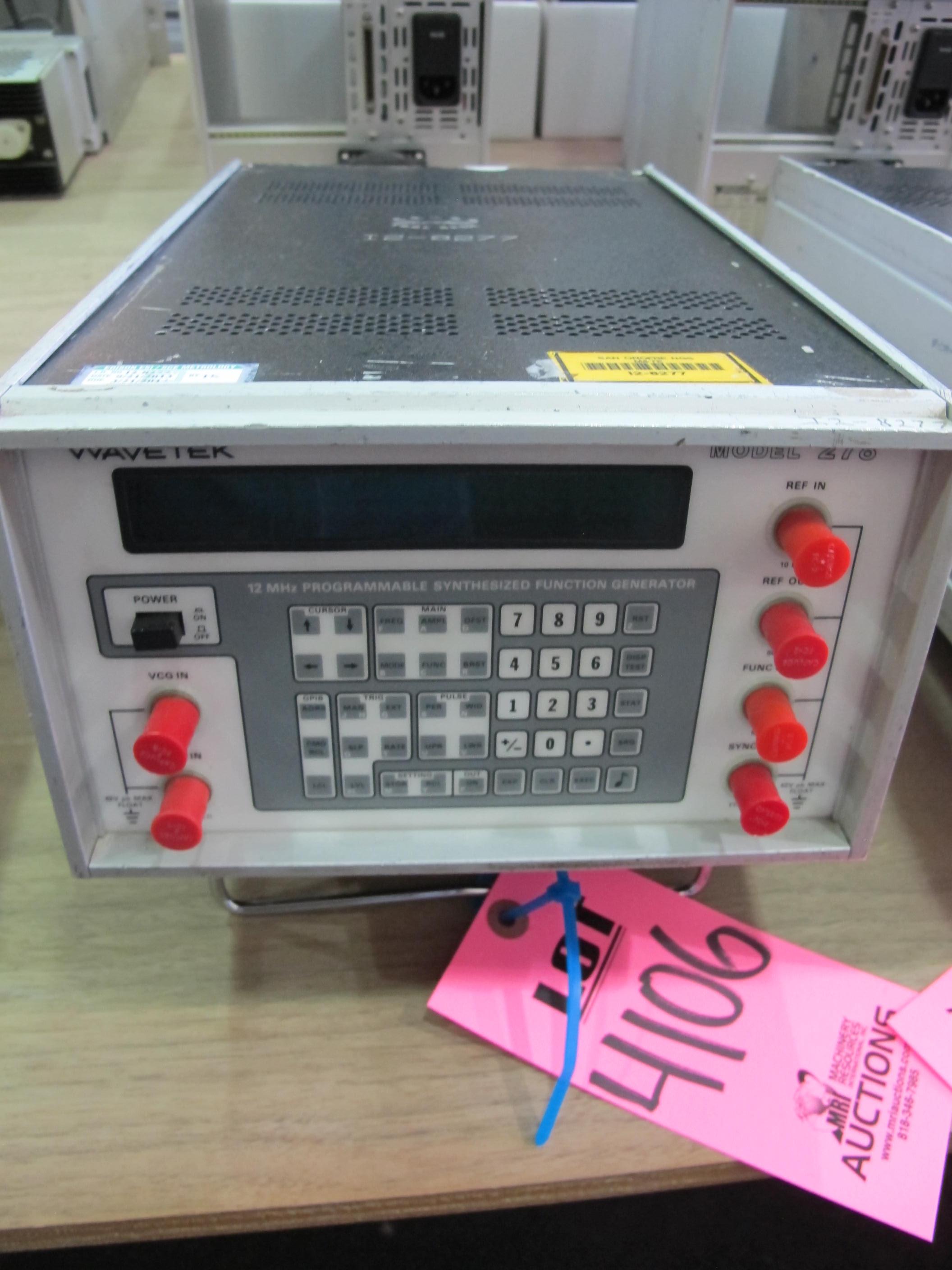 WAVETEK MODEL 278 12MHZ PROGRAMMABLE SYNTHESIZED FUNCTION GENERATOR (G-44) LOADING & HANDLING FEE $10-4106