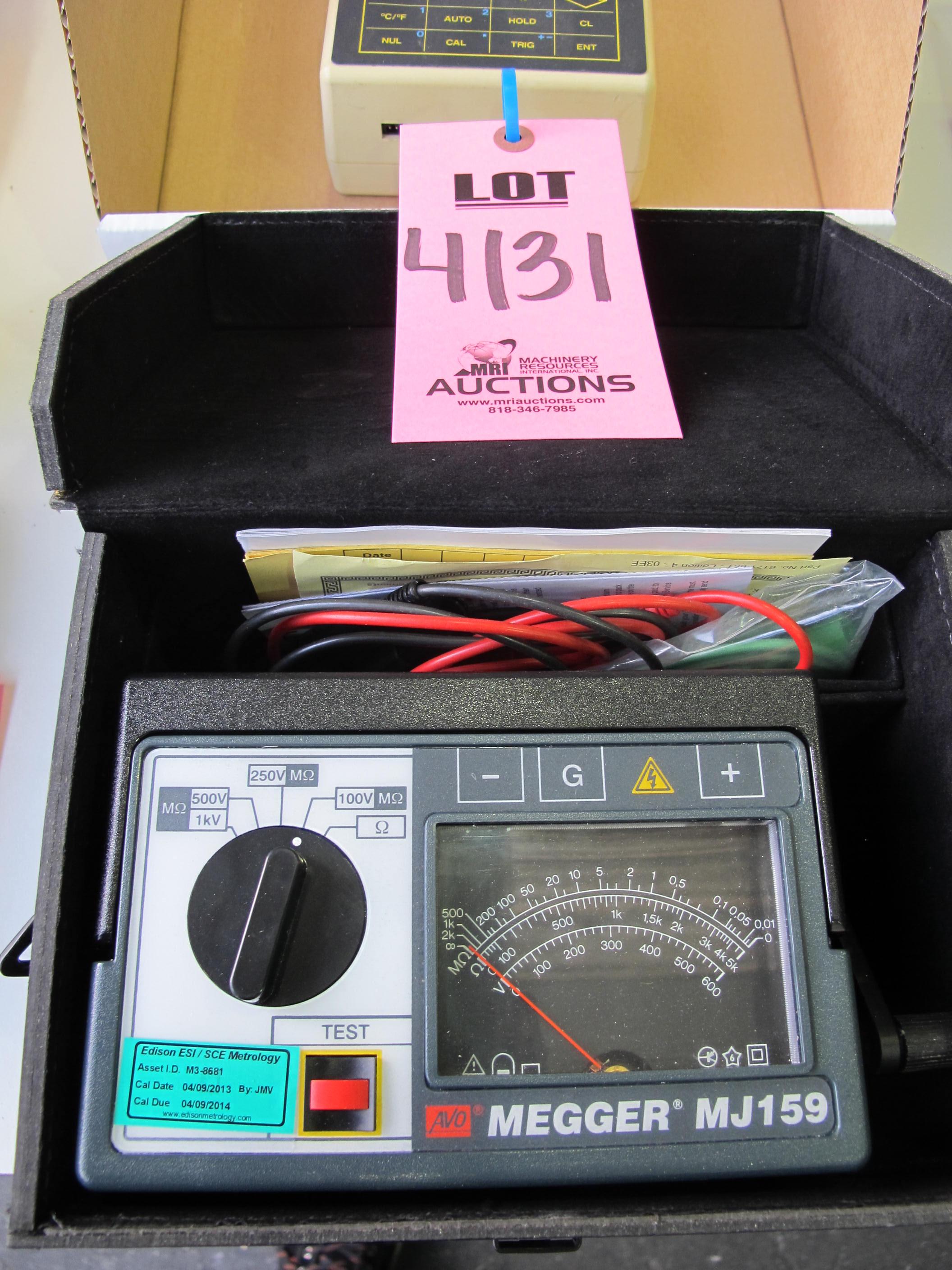 MEGGER MODEL MJ159 INSULATION & CONTINUITY TESTER (G-44) LOADING & HANDLING FEE $10-4131