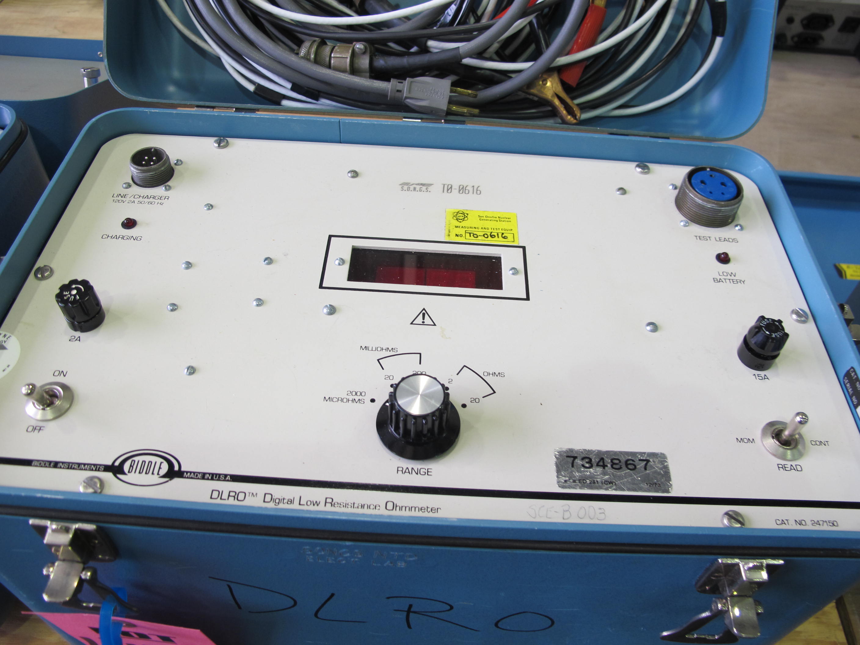 BIDDLE CAT NO 247150 DIGITAL LOW RESISTANCE OHMMETER (G-44) LOADING & HANDLING FEE $10-4142