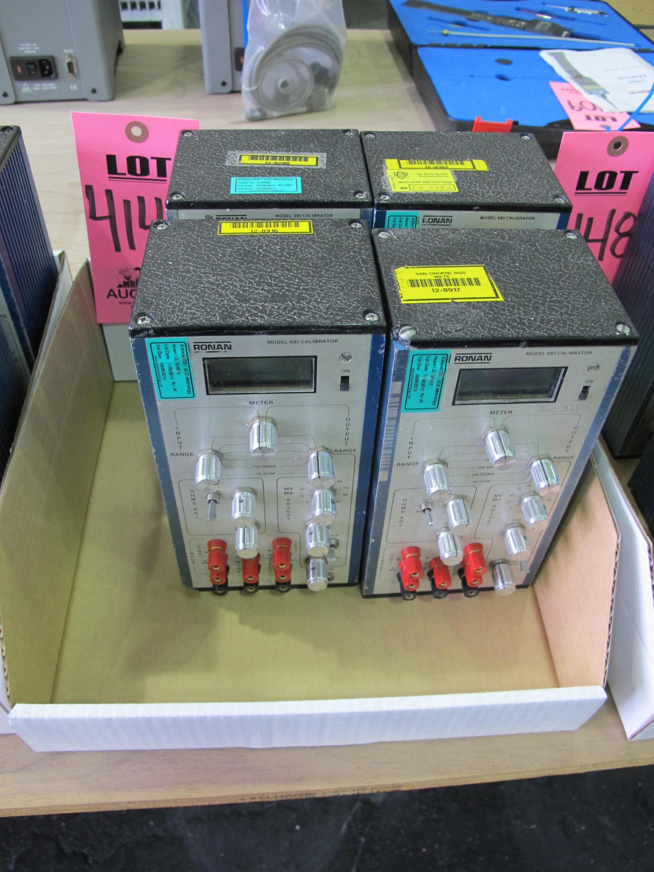 LOT (4) RONAN MODEL X85 CALIBRATOR (G-44) LOADING & HANDLING FEE $10-4147