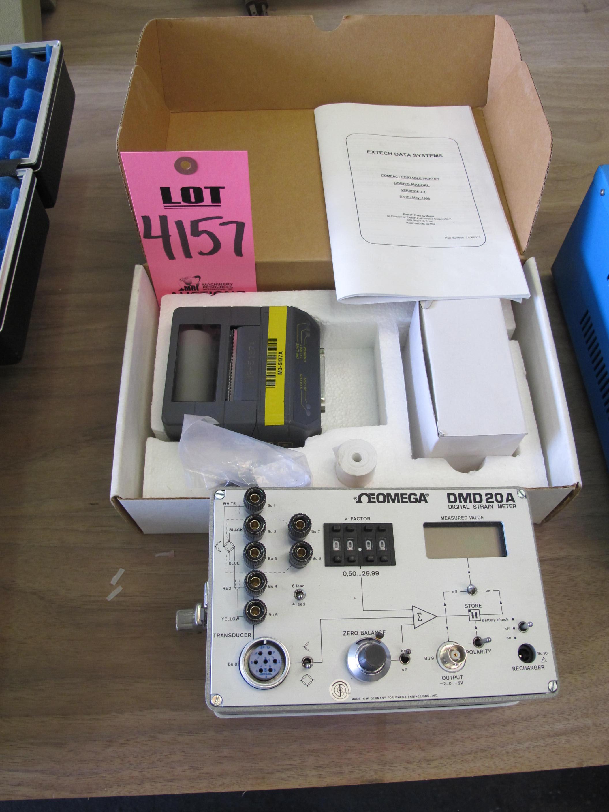 OMEGA MODEL DMD20A DIGITAL STRAIN METER & EXTECH DATA SYSTEMS COMPACT PORTABLE PRINTER (G-44) LOADING & HANDLING FEE $10-4157
