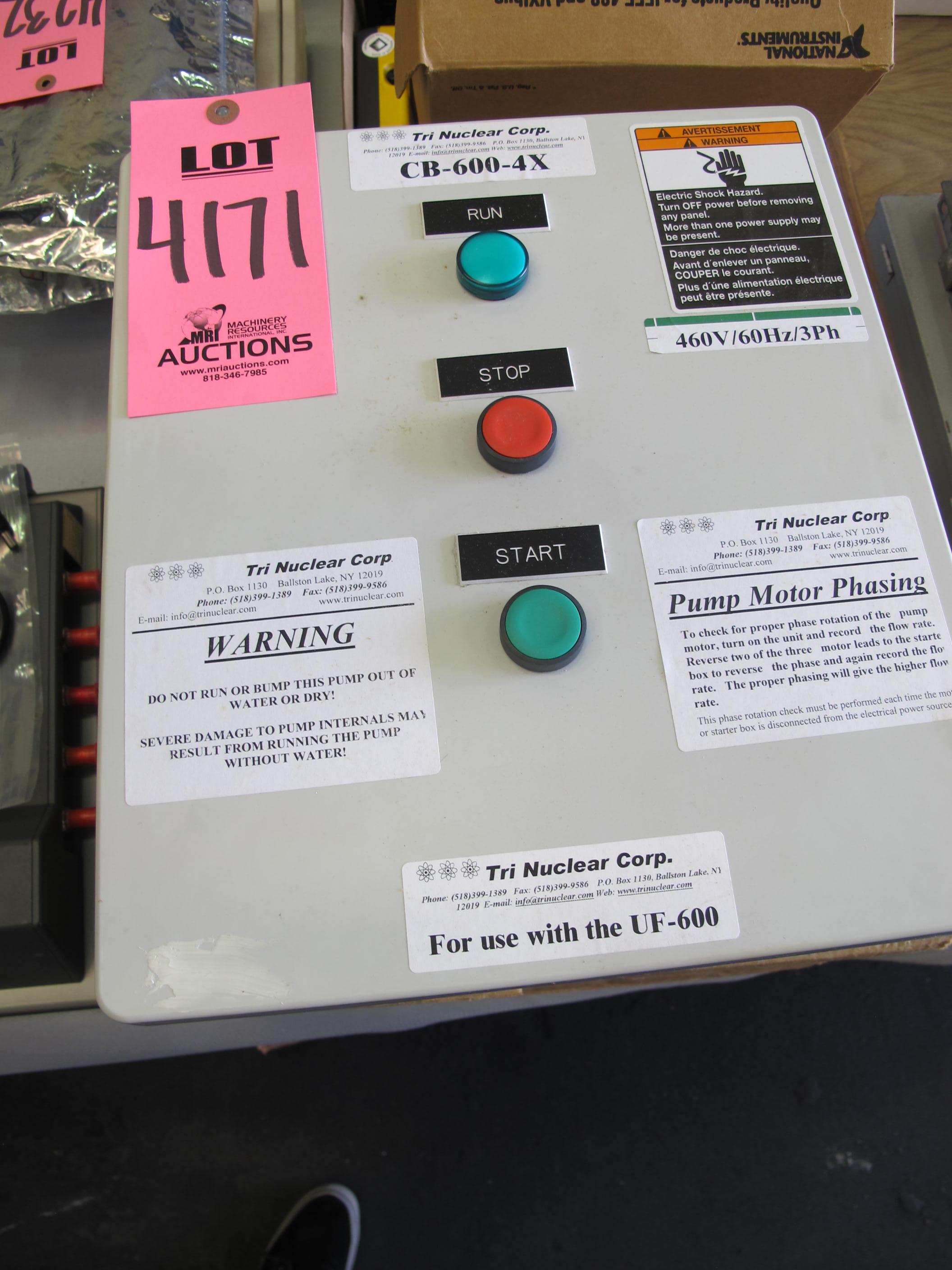 TRI NUCLEAR CORP MODEL CB-600-4X PUMP MOTOR CONTROLLER (G-44) LOADING & HANDLING FEE $10-4171