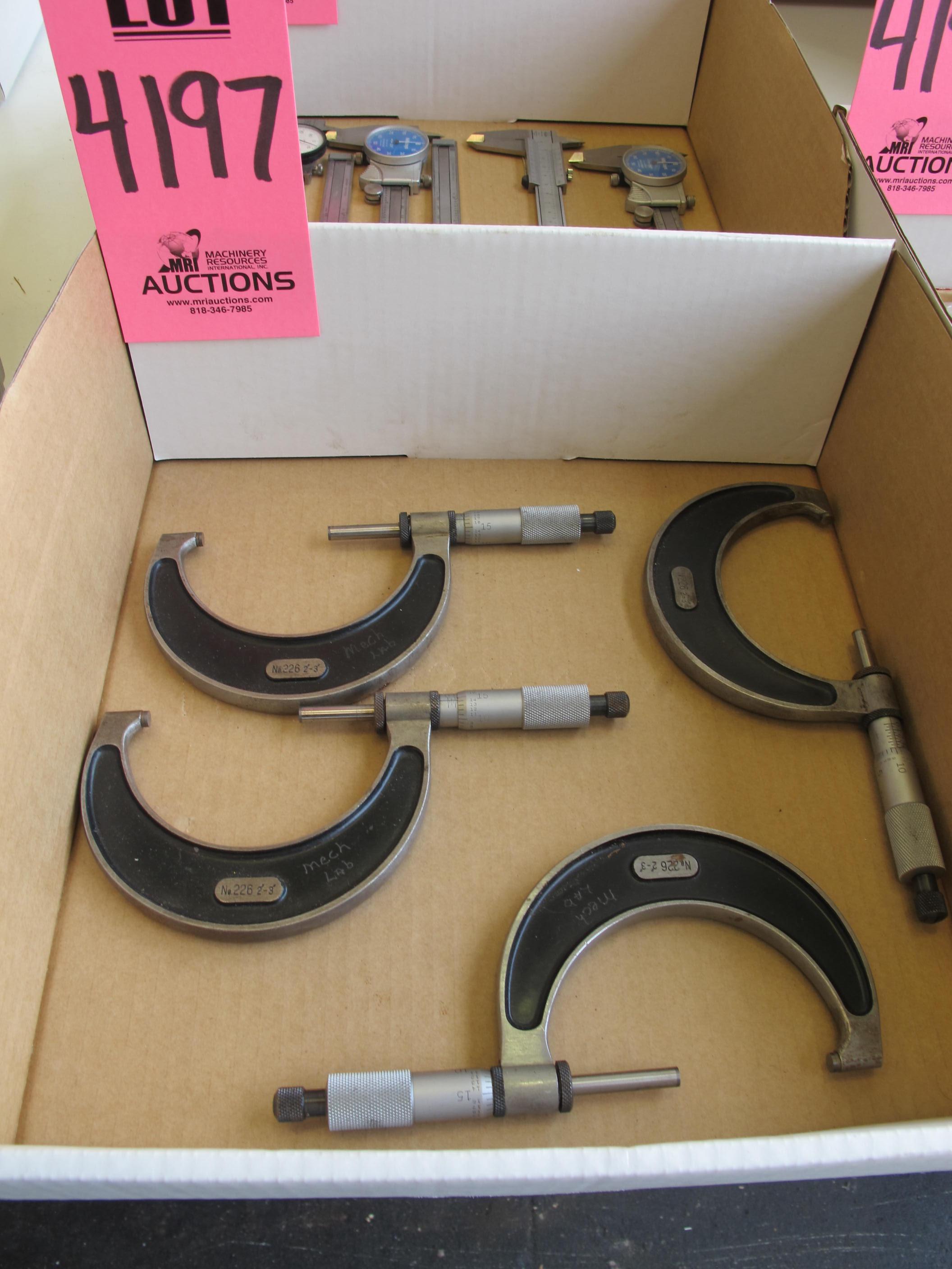 LOT 2"-3" MICROMETERS (G-44) LOADING & HANDLING FEE $10-4197