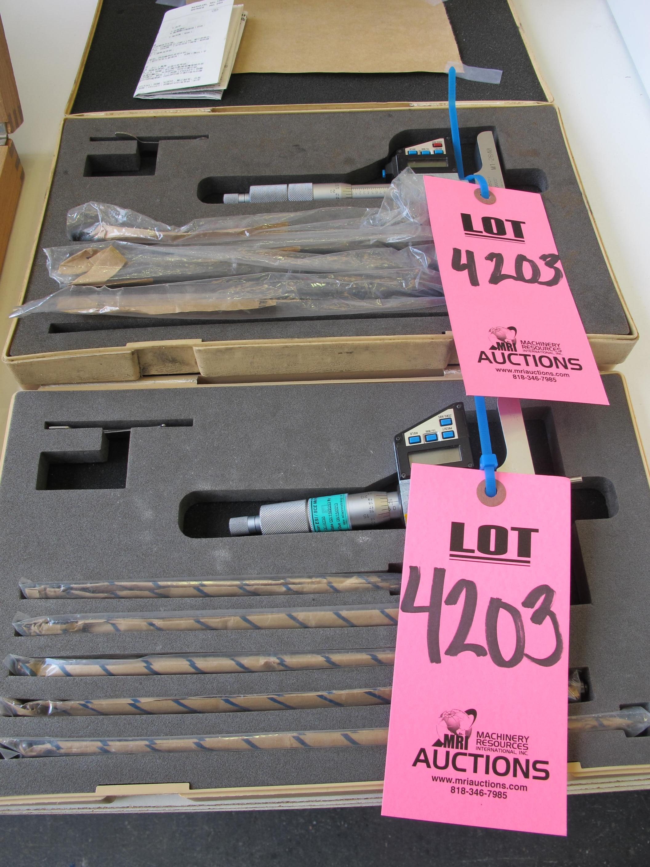 LOT (2) MITUTOYO DIGITAL DEPTH GAUGES (G-44) LOADING & HANDLING FEE $10-4203