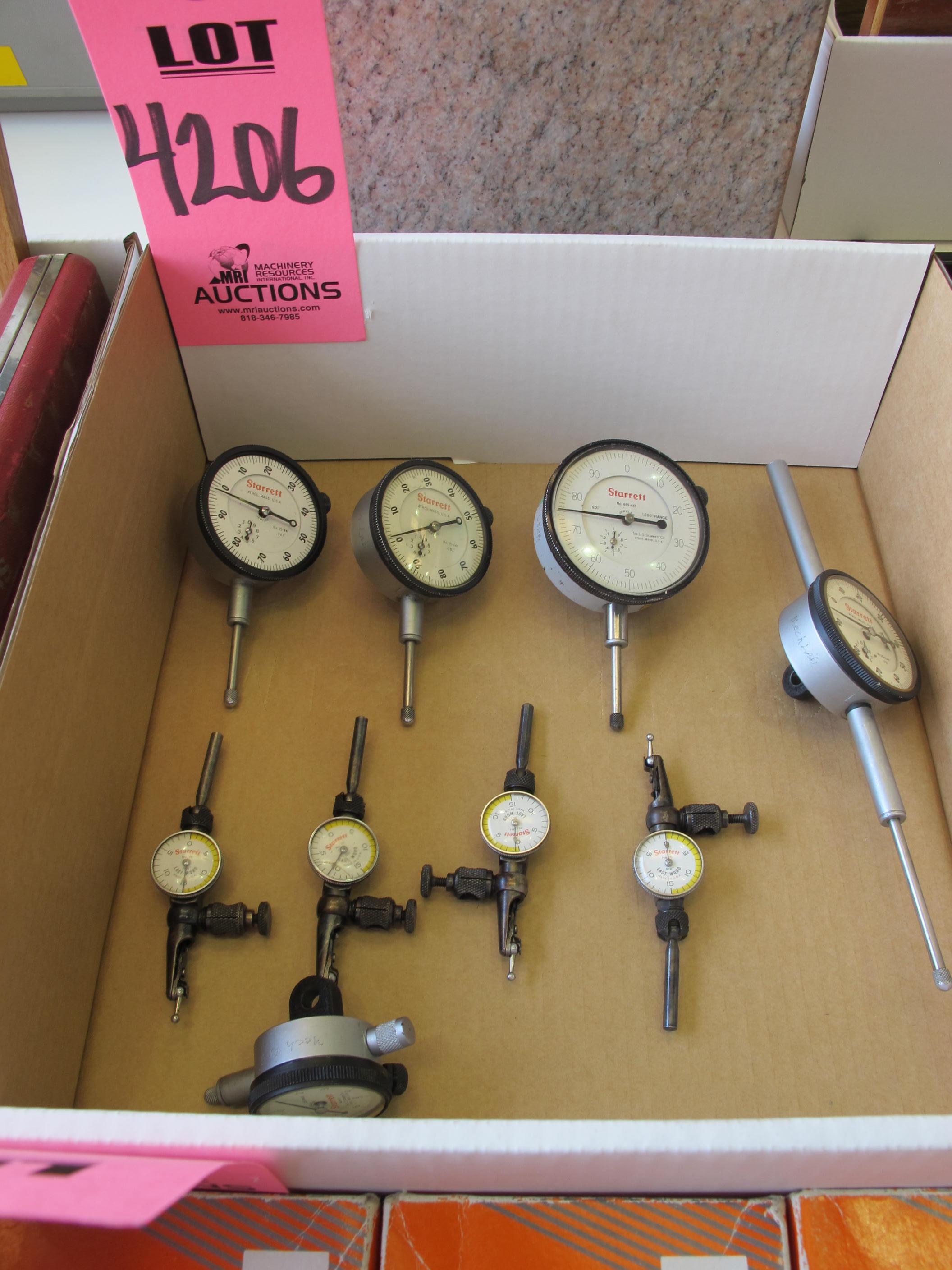 LOT ASST'D STARRETT INDICATORS (G-44) LOADING & HANDLING FEE $10-4206