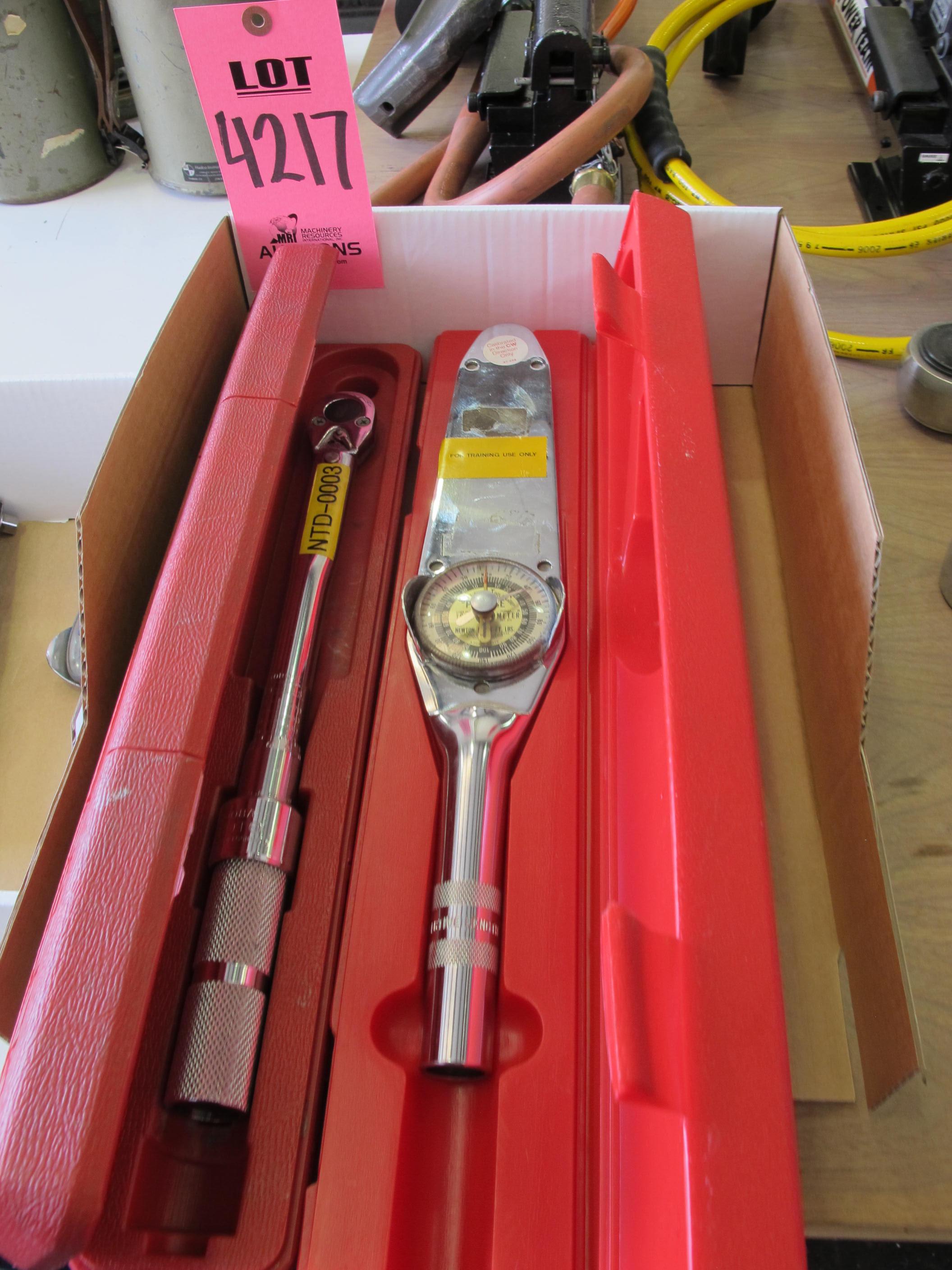 LOT (2) MISC TORQUE WRENCHES (G-44) LOADING & HANDLING FEE $10-4217