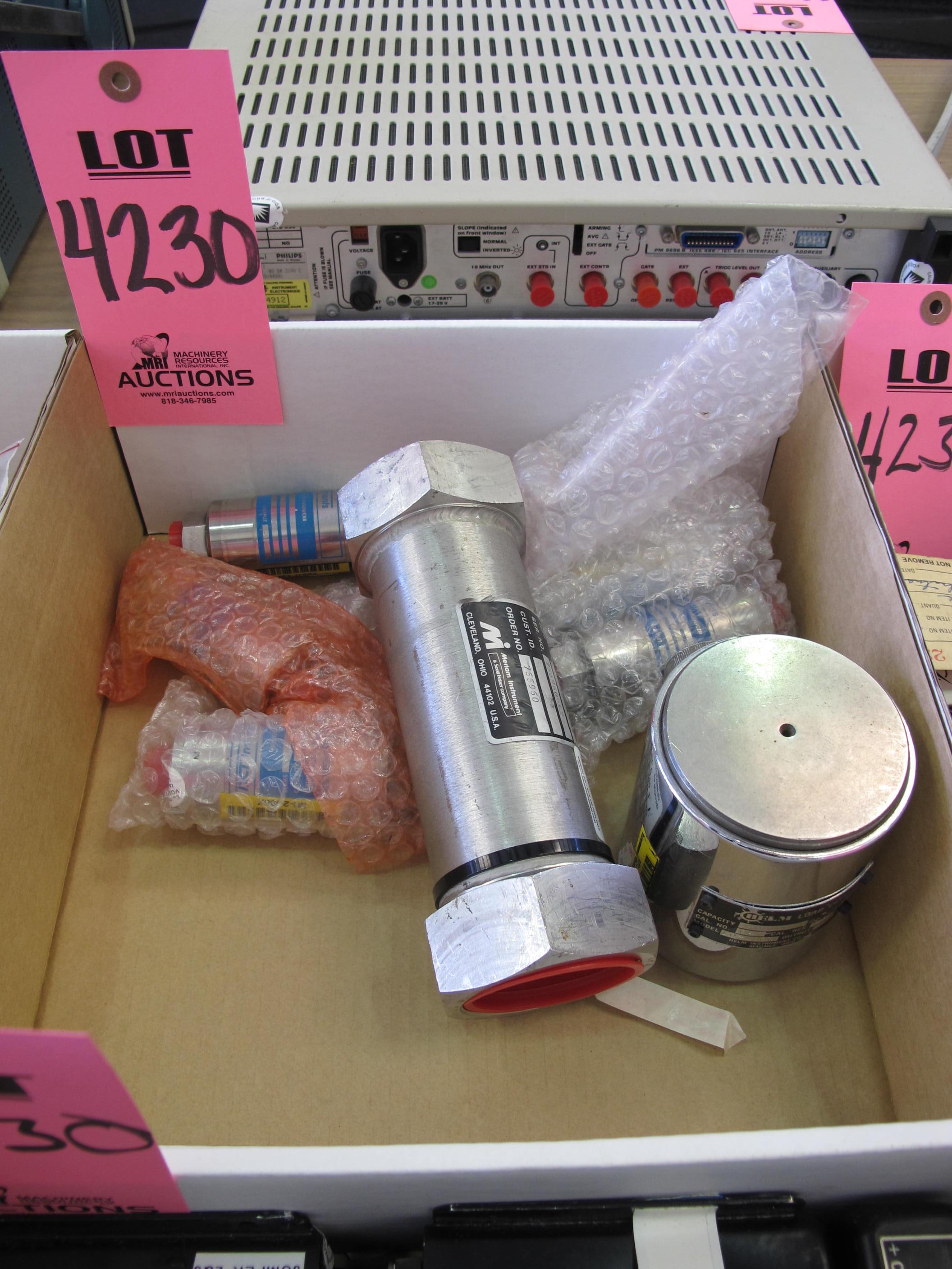 LOT (4) BOXES MISC LAMINAR FLOW ELEMENTS, (1) BOX MISC CURRENT SENSORS, (1) BOX MEASUREMENT CONTROL MODULES & (1) BOX TEST LEADS (G-44) LOADING & HANDLING FEE $10-4230