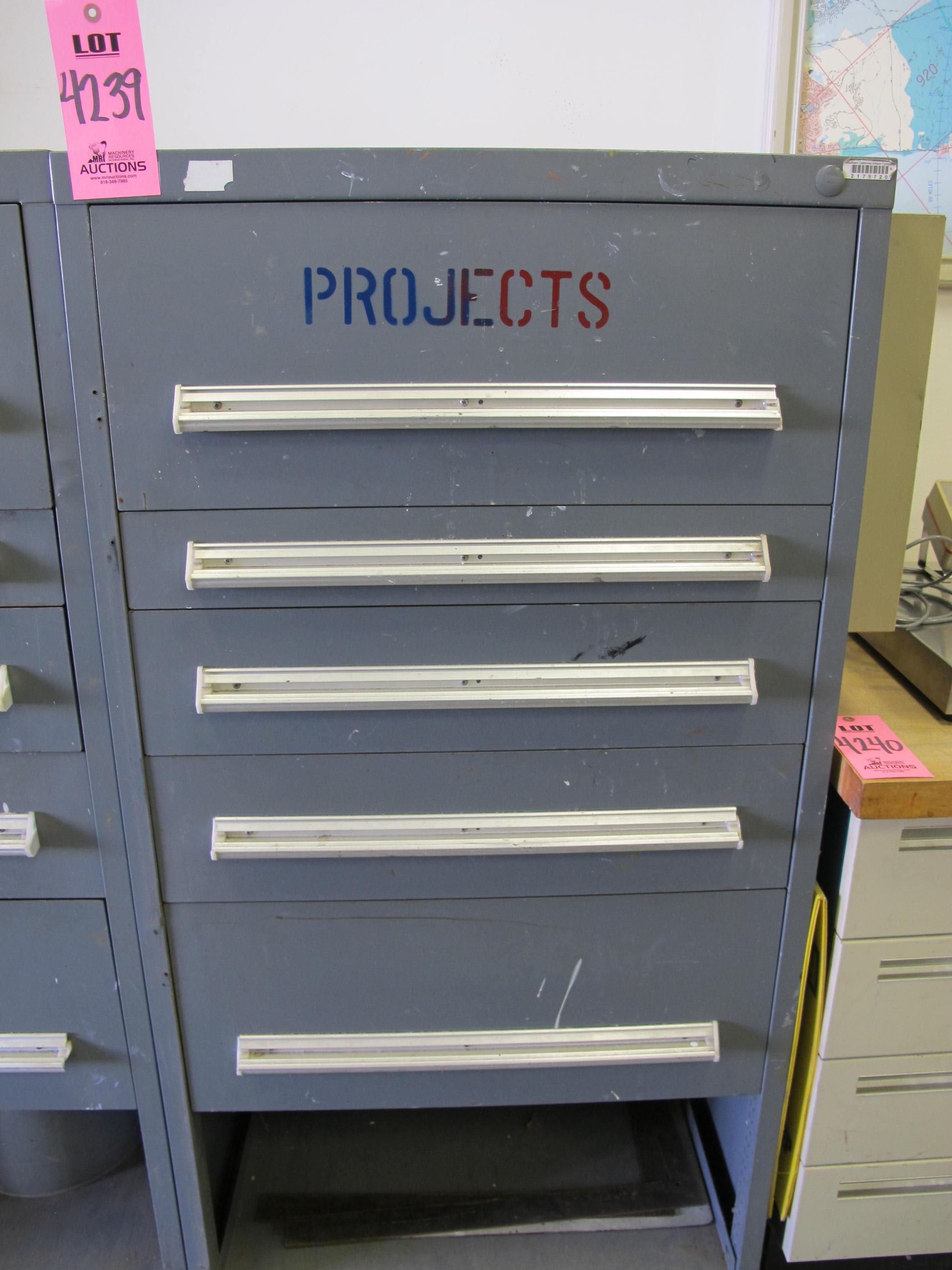 STANLEY VIDMAR 5-DRAWER HEAVY DUTY INDUSTRIAL PARTS CABINET (G-44) LOADING & HANDLING FEE $50-4239