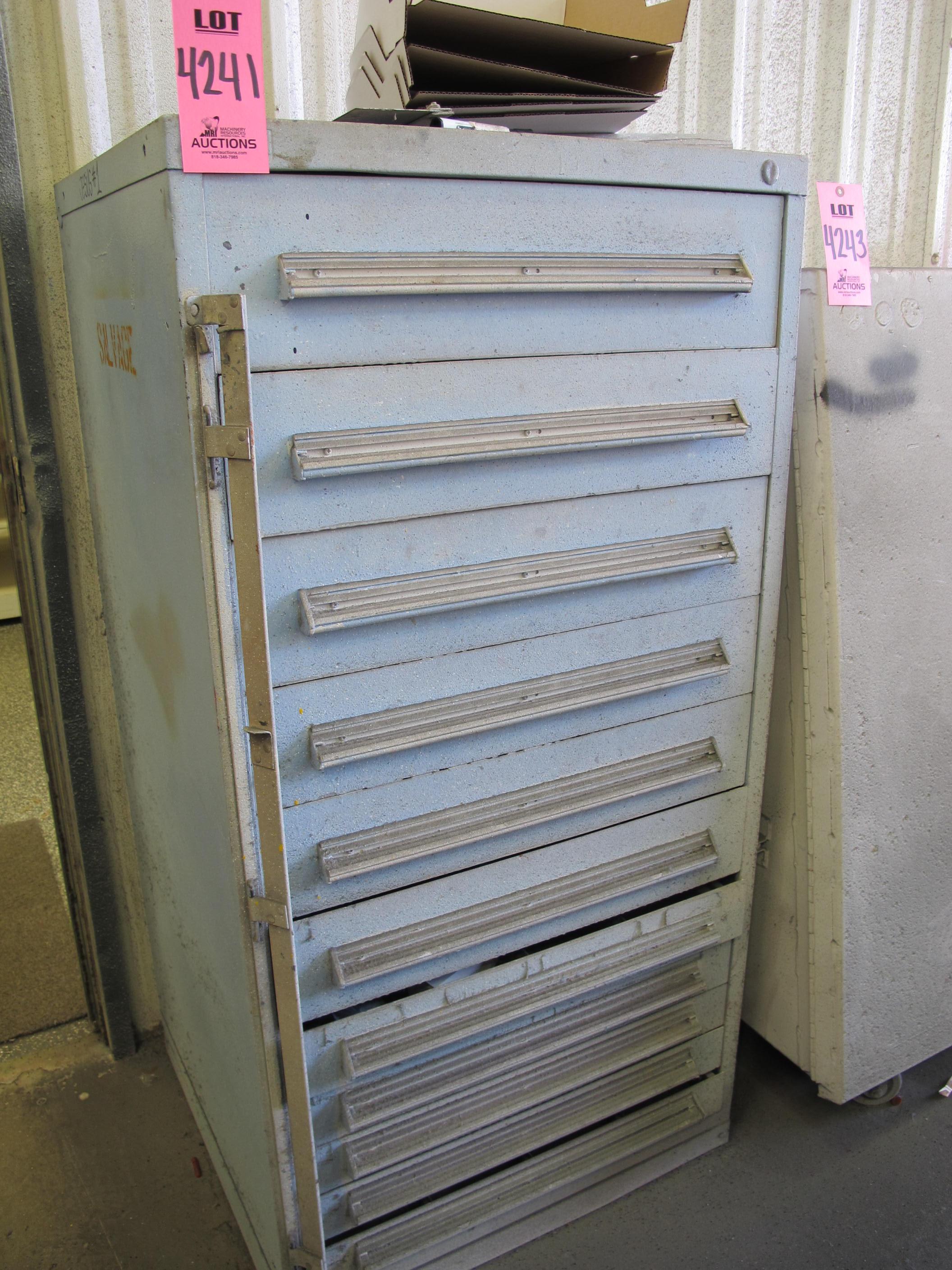 11-DRAWER HEAVY DUTY PARTS CABINET W/ CONTENTS, MISC HARDWARE (G-44) LOADING & HANDLING FEE $50-4241