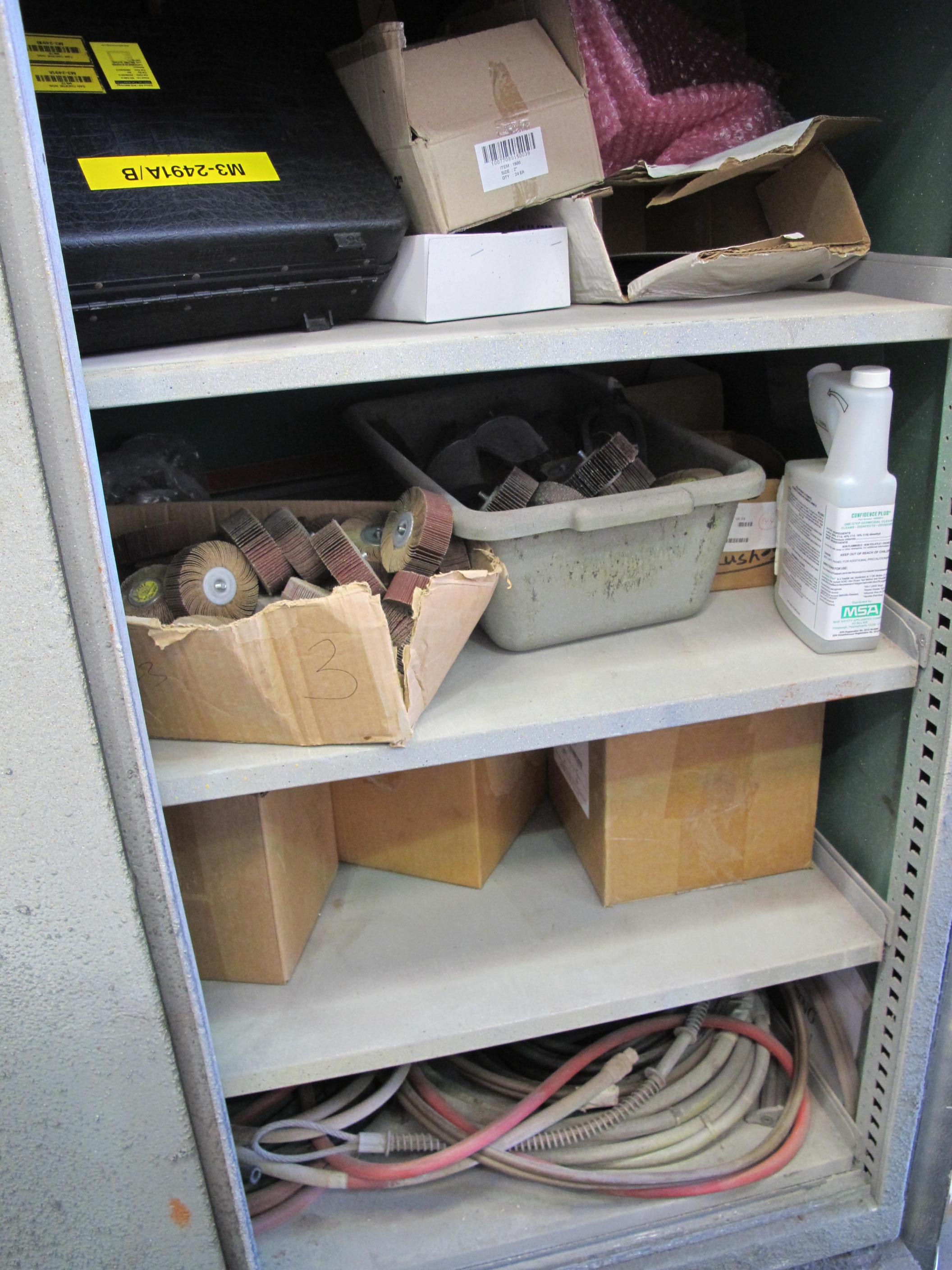 LOT (2) 2-DOOR HEAVY DUTY CABINETS W/ CONTENTS (G-44) LOADING & HANDLING FEE $100-4245