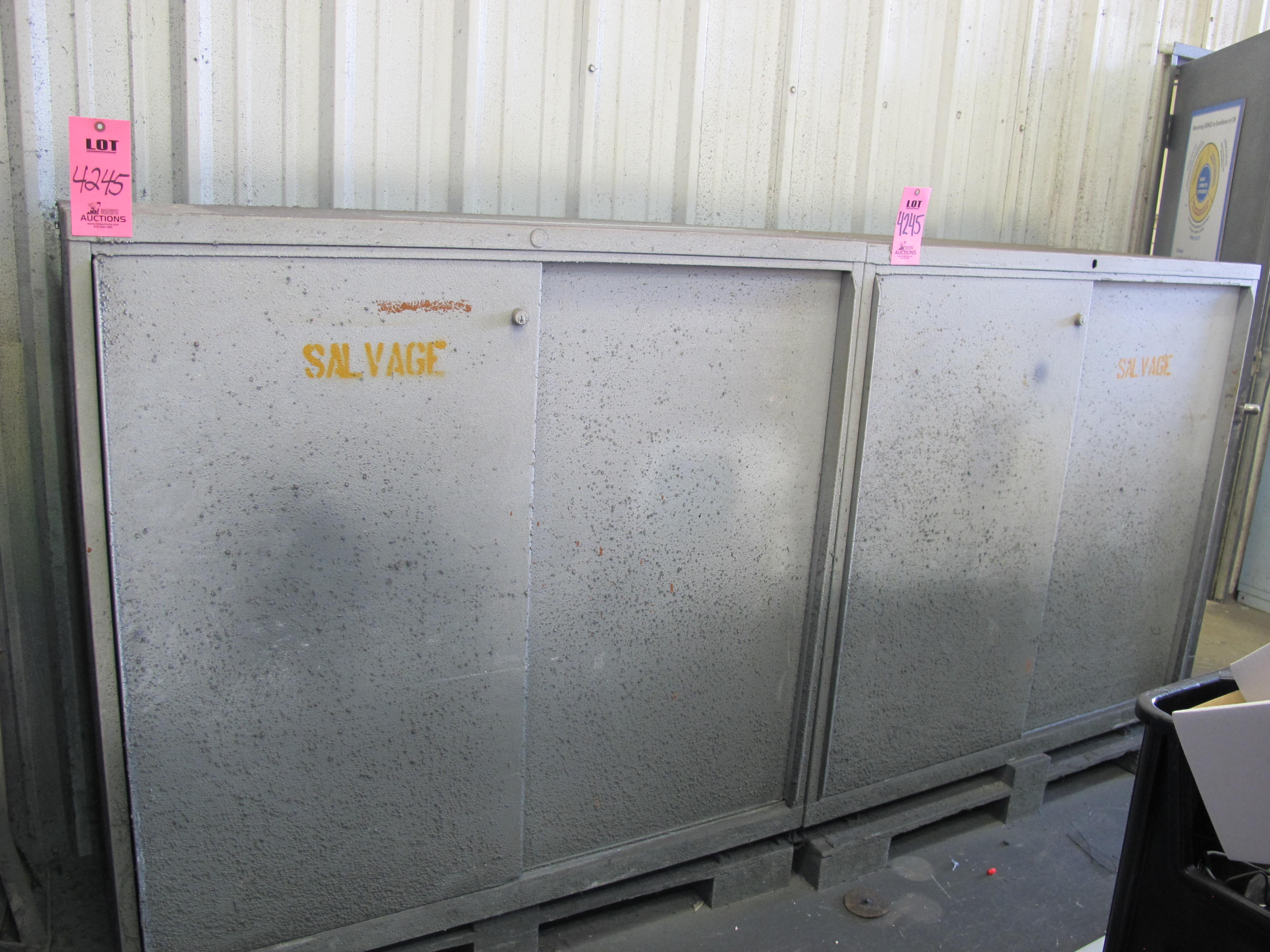 LOT (2) 2-DOOR HEAVY DUTY CABINETS W/ CONTENTS (G-44) LOADING & HANDLING FEE $100-4245