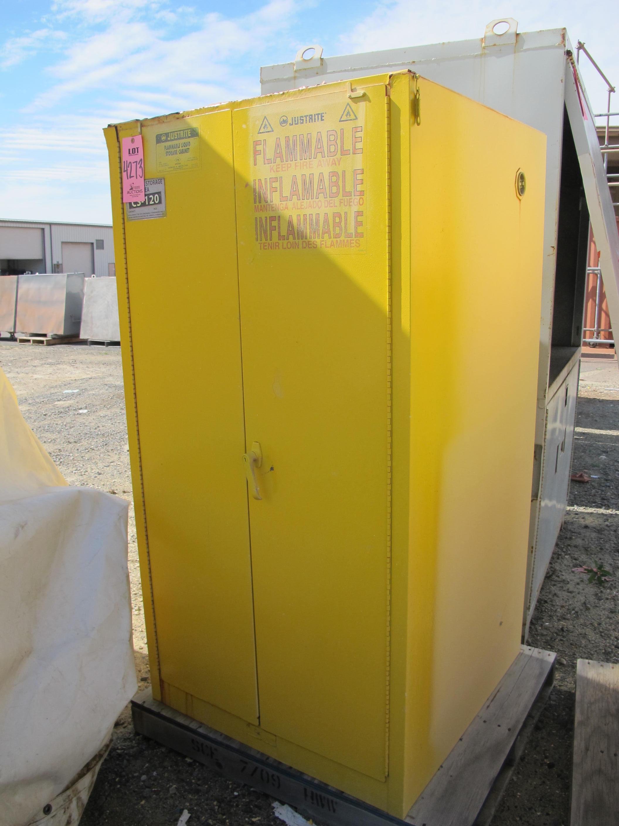 JUSTRITE 2-DOOR FLAMMABLE SAFETY STORAGE CABINET (G-40 OUTSIDE) LOADING & HANDLING FEE $50-4273
