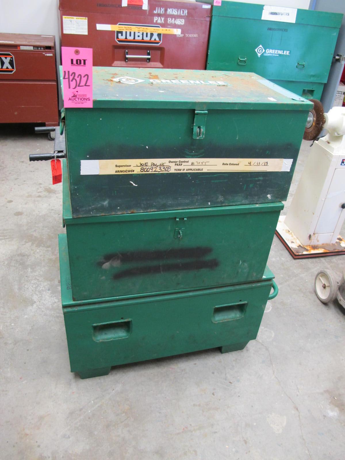 LOT (3) GREENLEE HEAVY DUTY INDUSTRIAL JOB BOXES (G-30) LOADING & HANDLING FEE $50-4322