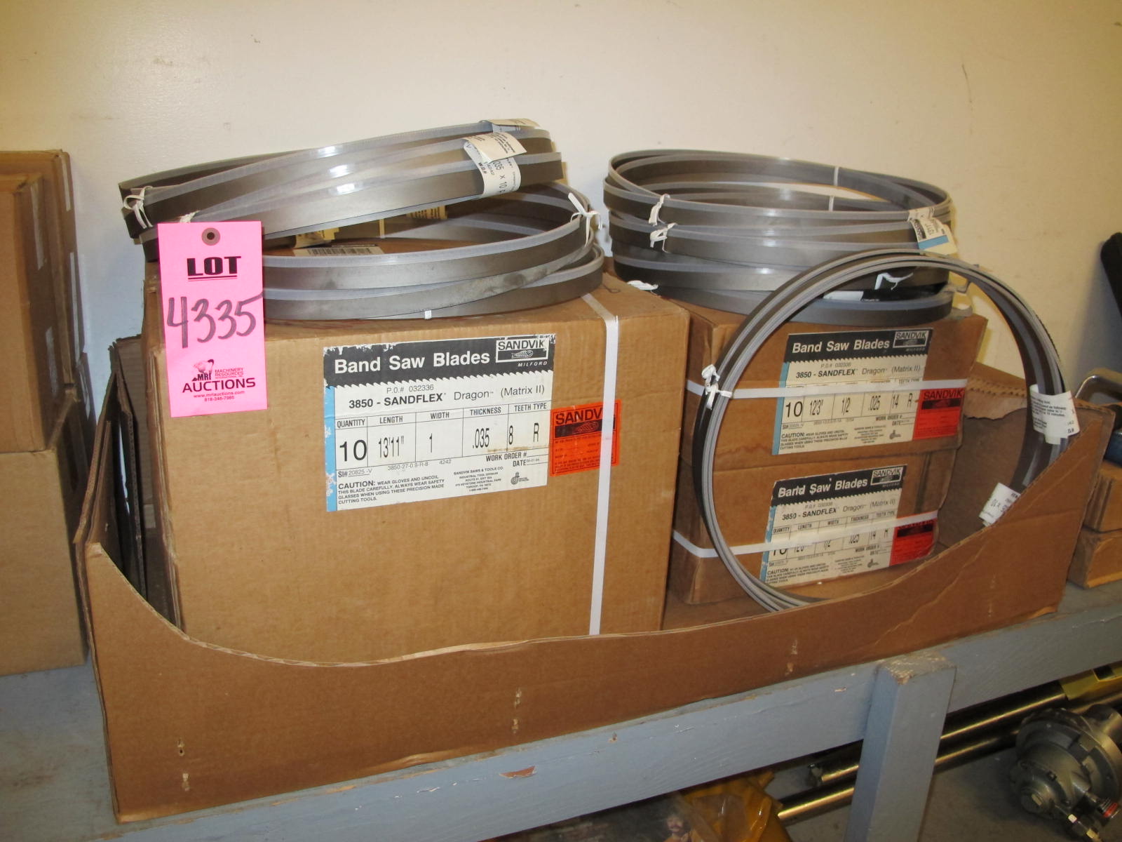 LOT SANDVIK 1/2" & 1" BANDSAW BLADES (G-30) LOADING & HANDLING FEE $10-4335