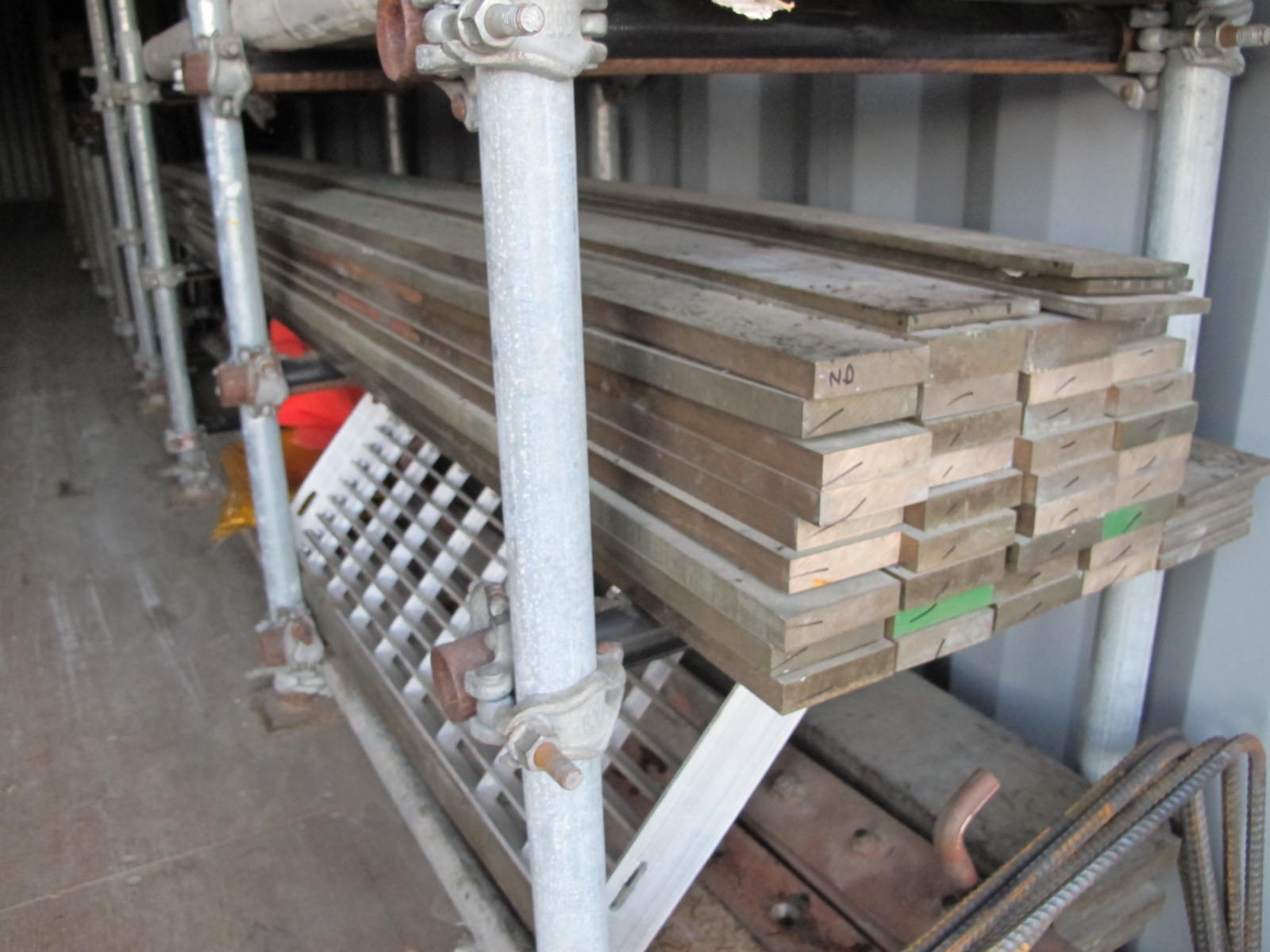 CONTENTS OF 8'X8'X20' STORAGE CONTAINER: "WOW" HIGH END BAR & FLAT STOCK 1/8" UP TO 2" BRASS, COPPER, STAINLESS 'TO MUCH TO LIST YOU NEED TO SEE THIS LOT" ALSO REBAR DIAMOND PLATE 7 (6) LISTA HEAVY DUTY CABINETS W/ CONTENTS….DID I SAY "WOW" (G-21 FENCED AREA/#22) (TO BE PURCHASED ONLY BY AN INSURED BUYER, TO BE LOADED BY HAND. NO FORKLIFT USE ALLOWED.)-4406