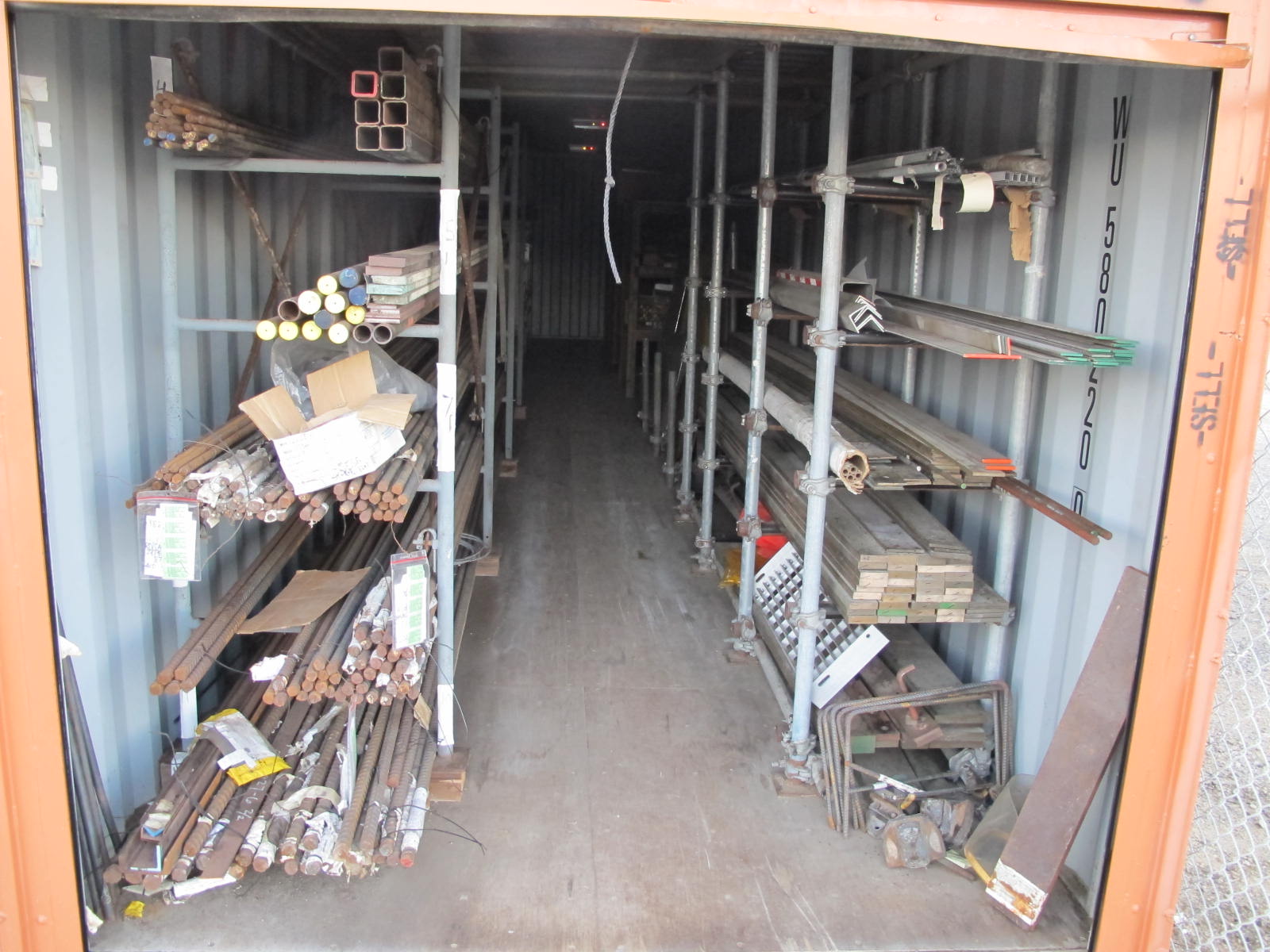 CONTENTS OF 8'X8'X20' STORAGE CONTAINER: "WOW" HIGH END BAR & FLAT STOCK 1/8" UP TO 2" BRASS, COPPER, STAINLESS 'TO MUCH TO LIST YOU NEED TO SEE THIS LOT" ALSO REBAR DIAMOND PLATE 7 (6) LISTA HEAVY DUTY CABINETS W/ CONTENTS….DID I SAY "WOW" (G-21 FENCED AREA/#22) (TO BE PURCHASED ONLY BY AN INSURED BUYER, TO BE LOADED BY HAND. NO FORKLIFT USE ALLOWED.)-4406