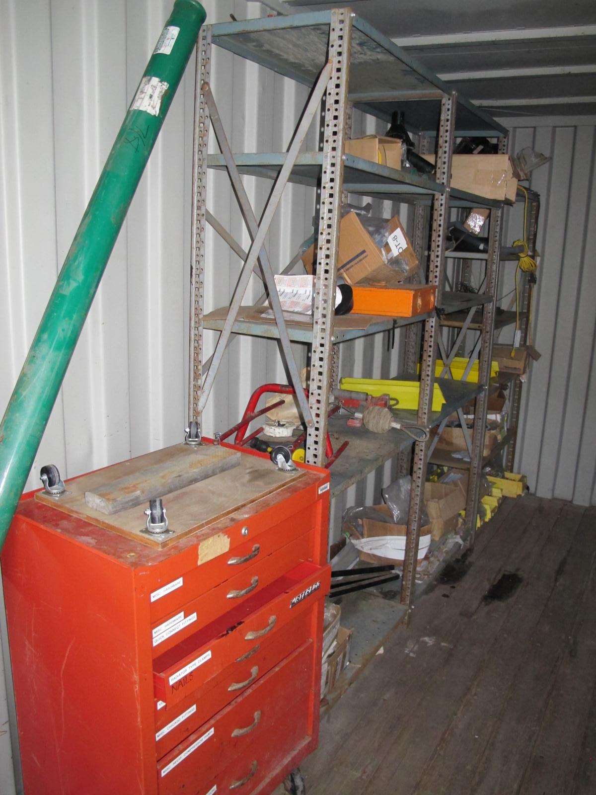 8'X8'X20' STORAGE CONTAINER WITH CONTENTS: MISC. NUTS, BOLTS & ELECTRICAL SUPPLIES (G-20/#4) LOADING & HANDLING FEE $400-4410