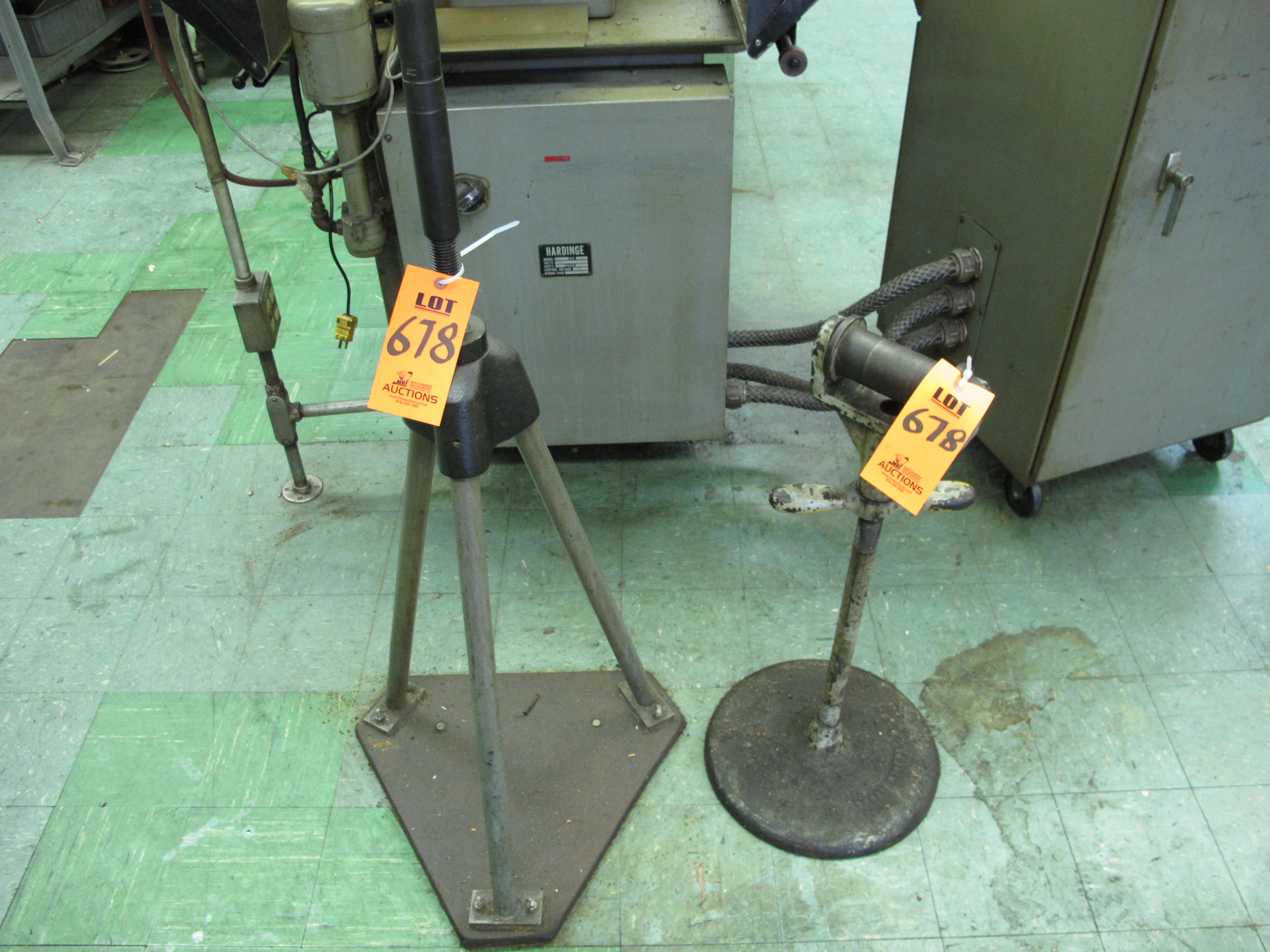 (2) ROLLER STANDS AND SUPPORTS FOR LATHE OR SAW-678