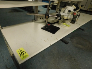 LOT OF (2) LIGHTED WORK STATIONS, W/O CONTENTS-103