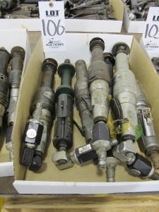 LOT (7) ASSORTED PNEUMATIC DIE GRINDERS (G-49) LOADING & HANDLING FEE $5-