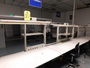 LOT OF (4) LIGHTED WORKSTATIONS-107