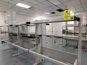 LOT OF (5) LIGHTED WORKSTATIONS, W/O COUNTERTOPS-115