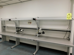 LOT OF (3) LIGHTED WORKSTATIONS, W/(2) SETS OF OPTICS-118