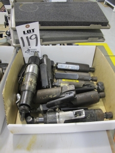LOT (10) ASSORTED PNEUMATIC GRINDERS (G-49) LOADING & HANDLING FEE $5-