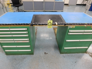 LISTA 7 DRAWER + LISTA 4 DRAWER WORKBENCH W/85"X28"X1-3/4" BUTCHERBLOCK TOP-126