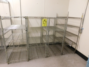 LOT OF (4) WIRE SHELF UNITS, 35"X24"55" APPROX. (SEE PHOTO)-129