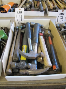 LOT ASSORTED HAMMERS (G-49) LOADING & HANDLING FEE $5-