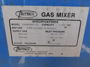 BTU ENGINEERING 5'X25' TRANSHEAT MESH BELT CONVEYOR FURNACE, MODEL TS54-7-70E-60, BTU 3615 CONTROL SYSTEM, CONVEYOR BELT WIDTH: 5", COMES W/ THERMCO 8300 GAS MIXER-145