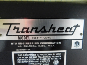 BTU ENGINEERING 5'X25' TRANSHEAT MESH BELT CONVEYOR FURNACE, MODEL TS54-7-70E-60, BTU 3615 CONTROL SYSTEM, CONVEYOR BELT WIDTH: 5", COMES W/ THERMCO 8300 GAS MIXER-145