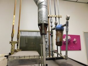 BTU ENGINEERING 5'X25' TRANSHEAT MESH BELT CONVEYOR FURNACE, MODEL TS54-7-70E-60, BTU 3615 CONTROL SYSTEM, CONVEYOR BELT WIDTH: 5", COMES W/ THERMCO 8300 GAS MIXER-145