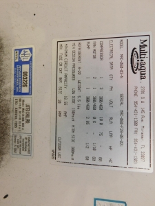 MULTI AQUA CHILLER, MODEL MAC-060-03-N, S/N MAC-060-F29-06-021, ON CASTERS-154