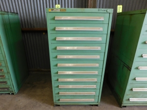 STANLEY VIDMAR 11 DRAWER TOOL/PARTS CABINET, 30"X28"X59"-2