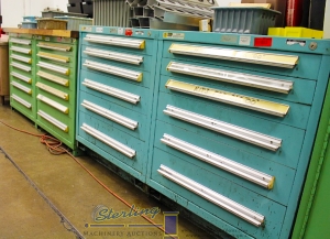 OKUMA CNC LIVE TOOL LATHES, OKUMA HORIZONTAL MACHINING CENTERS, SCREW MACHINES, PLASTIC INJECTION MOLDING, OVENS, MACHINE SHOPS, LARGE TOOL CRIBS, AIR COMPRESSORS, INSPECTION, VIDMAR & LISTA CABINETS, OVER 1,000 LOTS TO BE SOLD!c-1