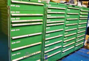 OKUMA CNC LIVE TOOL LATHES, OKUMA HORIZONTAL MACHINING CENTERS, SCREW MACHINES, PLASTIC INJECTION MOLDING, OVENS, MACHINE SHOPS, LARGE TOOL CRIBS, AIR COMPRESSORS, INSPECTION, VIDMAR & LISTA CABINETS, OVER 1,000 LOTS TO BE SOLD!c-1