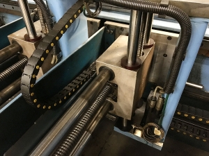 250 TON X 10' PULLMAX OPTIMA CNC HYDRAULIC PRESS BRAKE, MODEL 250.3.1/2.55, CYBELEC MODEVA 10S 6-AXIS CNC CONTROLLER, FOOT PEDAL, LINK LITE BLACK MAX LIGHT CURTAINS, WORK LIGHT, PEDESTAL CONTROL, AUTO BED CROWNING, (LOCATION: WILSON, NC) ***RIGGING FEE $500***-14