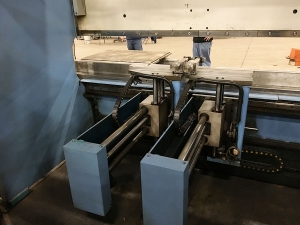 250 TON X 10' PULLMAX OPTIMA CNC HYDRAULIC PRESS BRAKE, MODEL 250.3.1/2.55, CYBELEC MODEVA 10S 6-AXIS CNC CONTROLLER, FOOT PEDAL, LINK LITE BLACK MAX LIGHT CURTAINS, WORK LIGHT, PEDESTAL CONTROL, AUTO BED CROWNING, (LOCATION: WILSON, NC) ***RIGGING FEE $500***-14