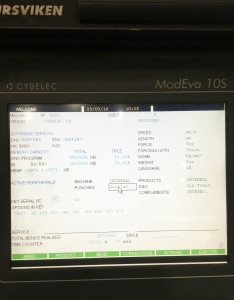 250 TON X 10' PULLMAX OPTIMA CNC HYDRAULIC PRESS BRAKE, MODEL 250.3.1/2.55, CYBELEC MODEVA 10S 6-AXIS CNC CONTROLLER, FOOT PEDAL, LINK LITE BLACK MAX LIGHT CURTAINS, WORK LIGHT, PEDESTAL CONTROL, AUTO BED CROWNING, (LOCATED IN WILSON, NC) ***RIGGING FEE $500***-16